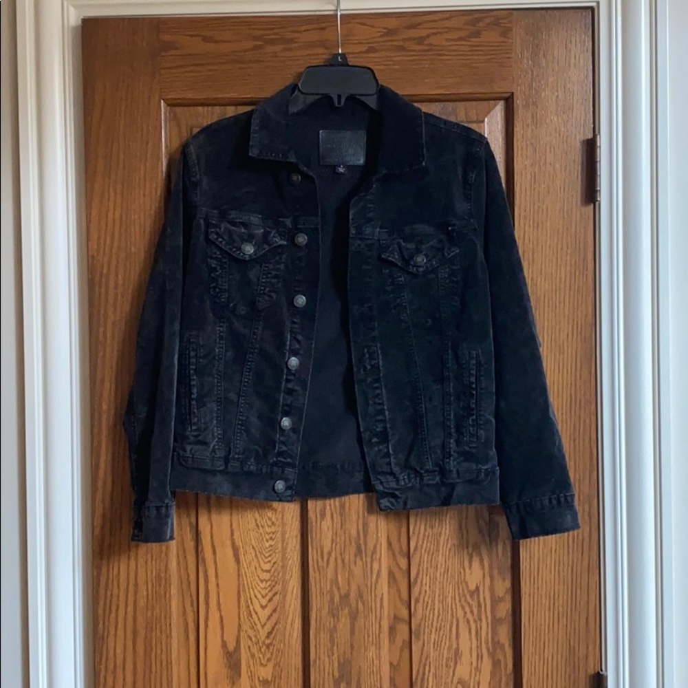 Lucky Brand Jean Jacket (black velour)